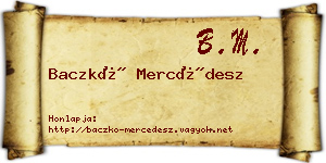 Baczkó Mercédesz névjegykártya